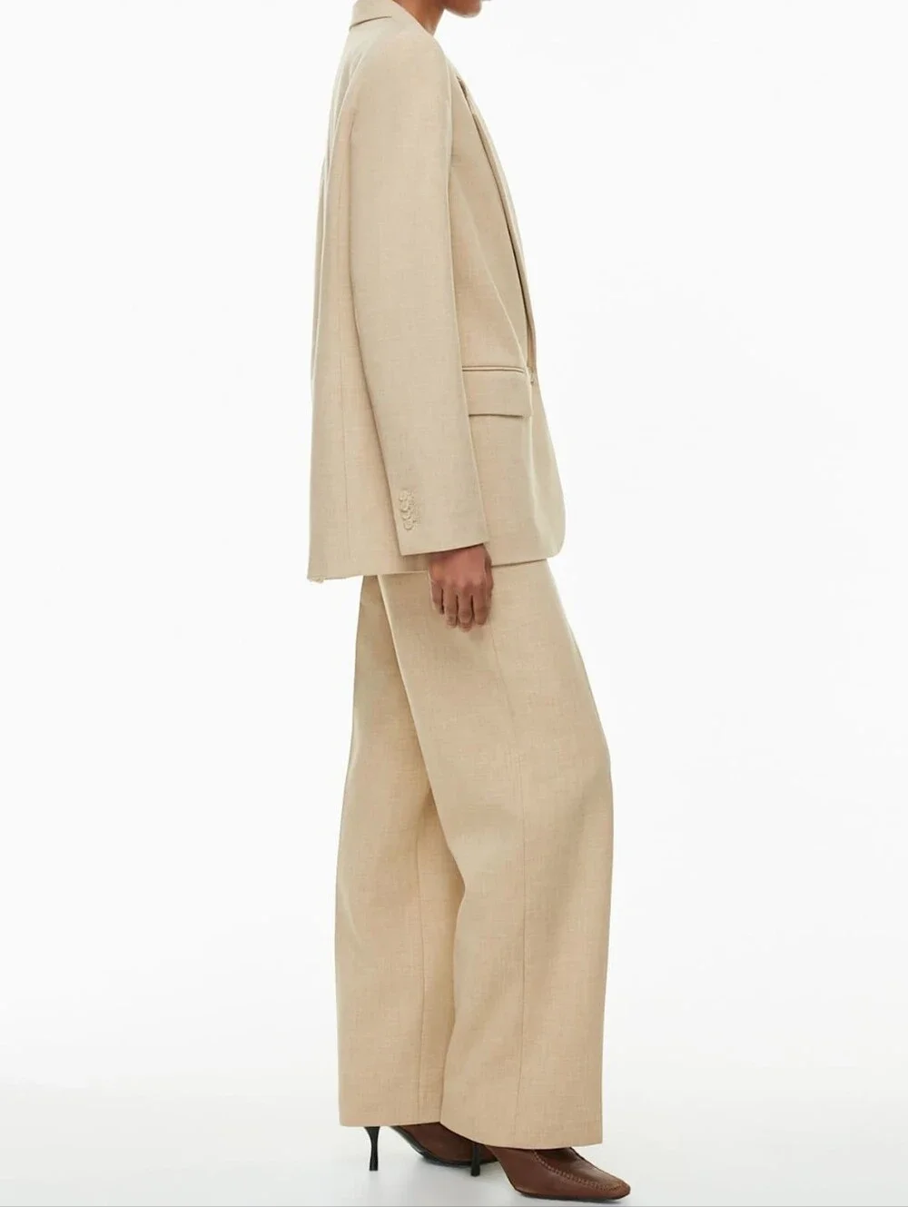 Wilfred Generation Blazer In Heather Oat Beige - Picture 4 of 14
